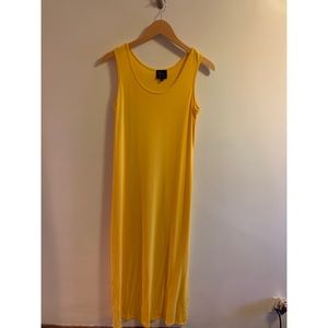 Bright Yellow Shift Maxi Dress. Size Small.